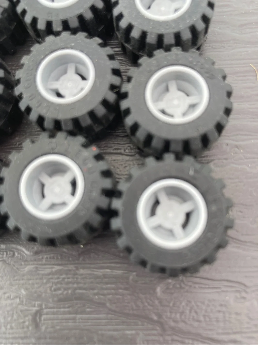 Lego tires with wheels. 14 items